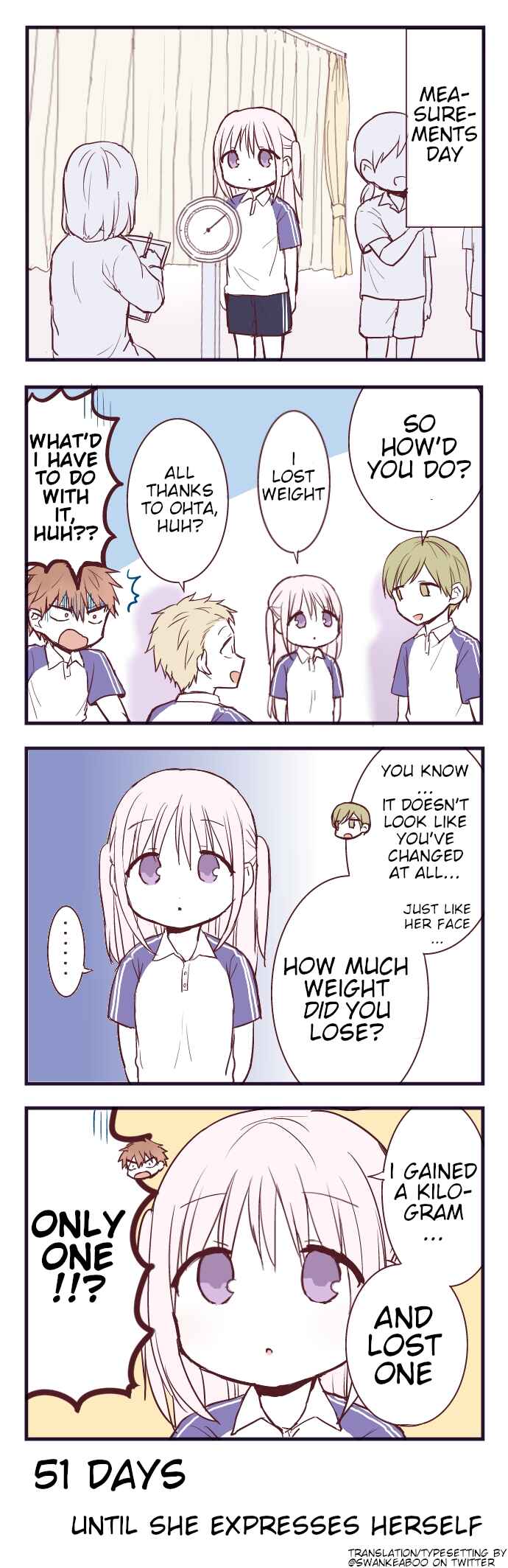 Page 1 Chapter 49 100-nichigo ni Kao ni Deru Kashiwada-san