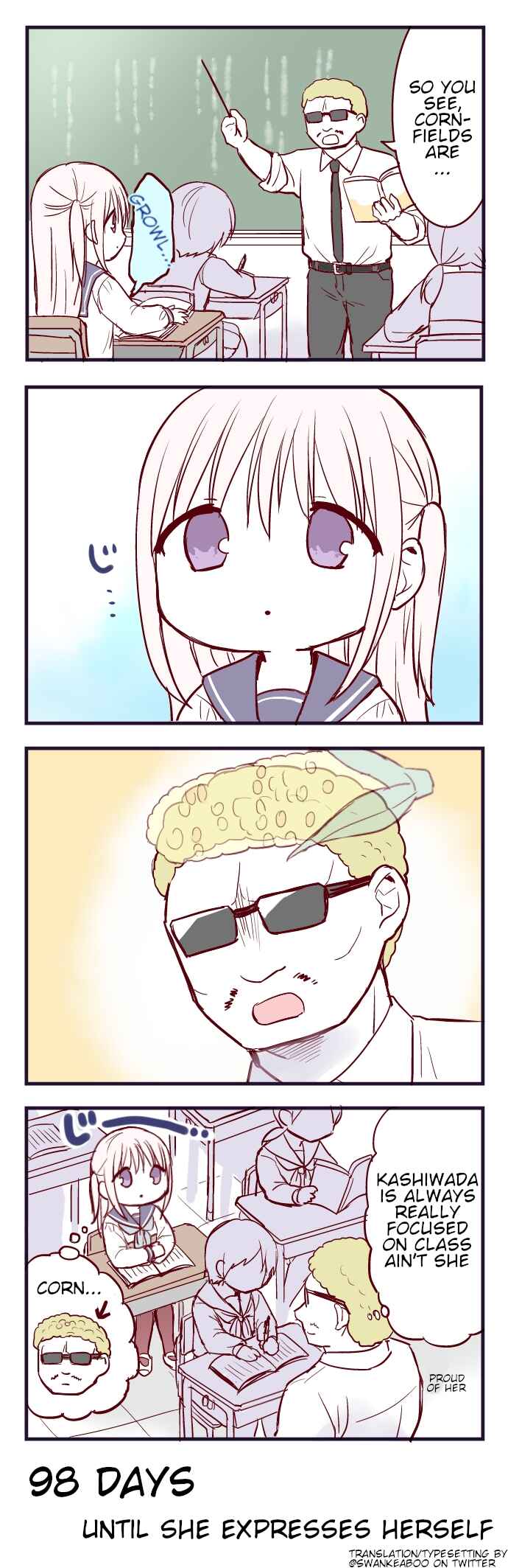 Page 1 Chapter 2 100-nichigo ni Kao ni Deru Kashiwada-san