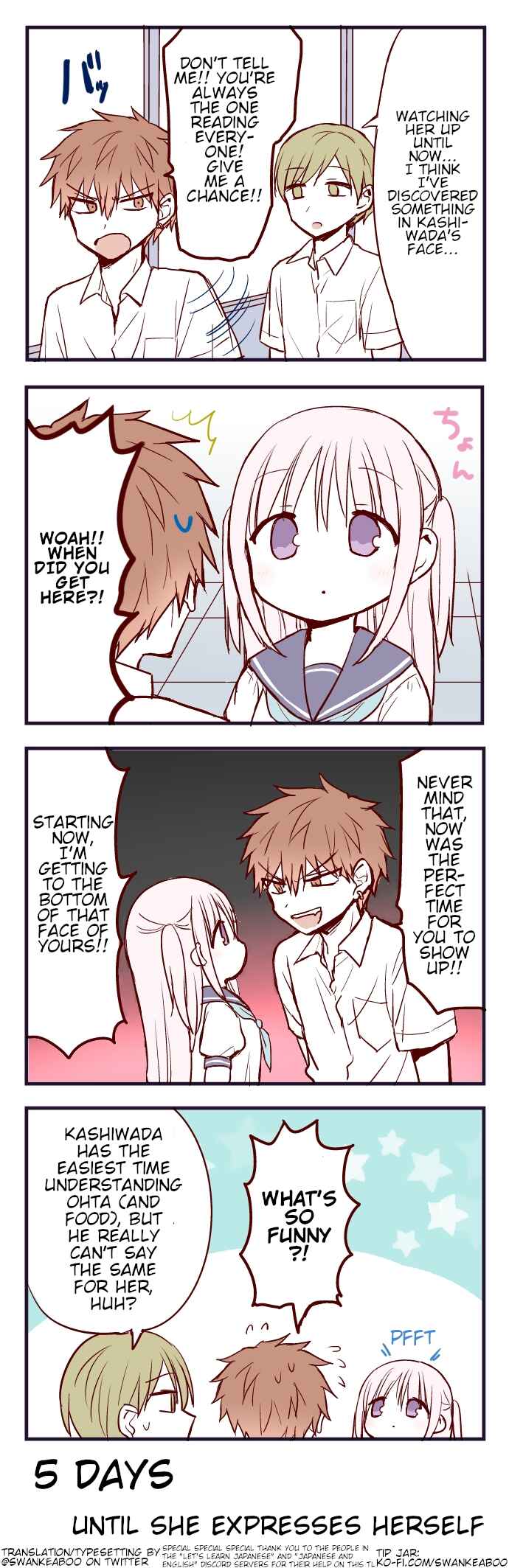 Page 1 Chapter 95 100-nichigo ni Kao ni Deru Kashiwada-san