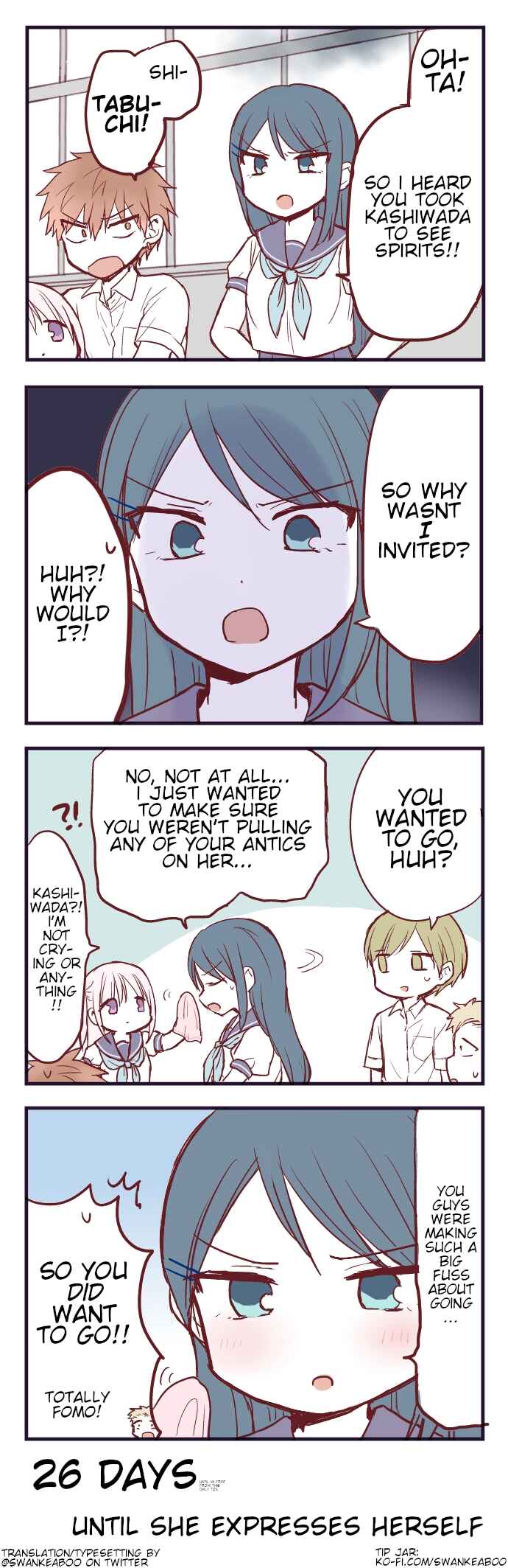 Page 1 Chapter 74 100-nichigo ni Kao ni Deru Kashiwada-san