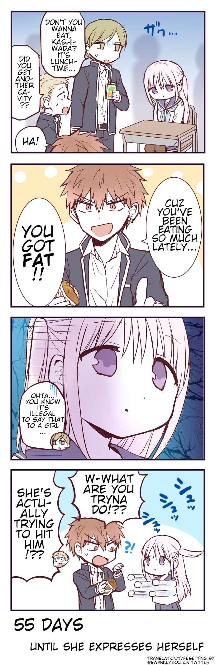 Page 1 Chapter 45 100-nichigo ni Kao ni Deru Kashiwada-san