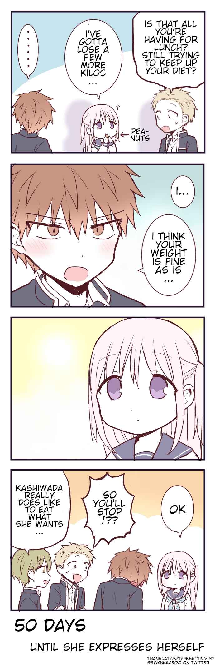 Page 1 Chapter 50 100-nichigo ni Kao ni Deru Kashiwada-san