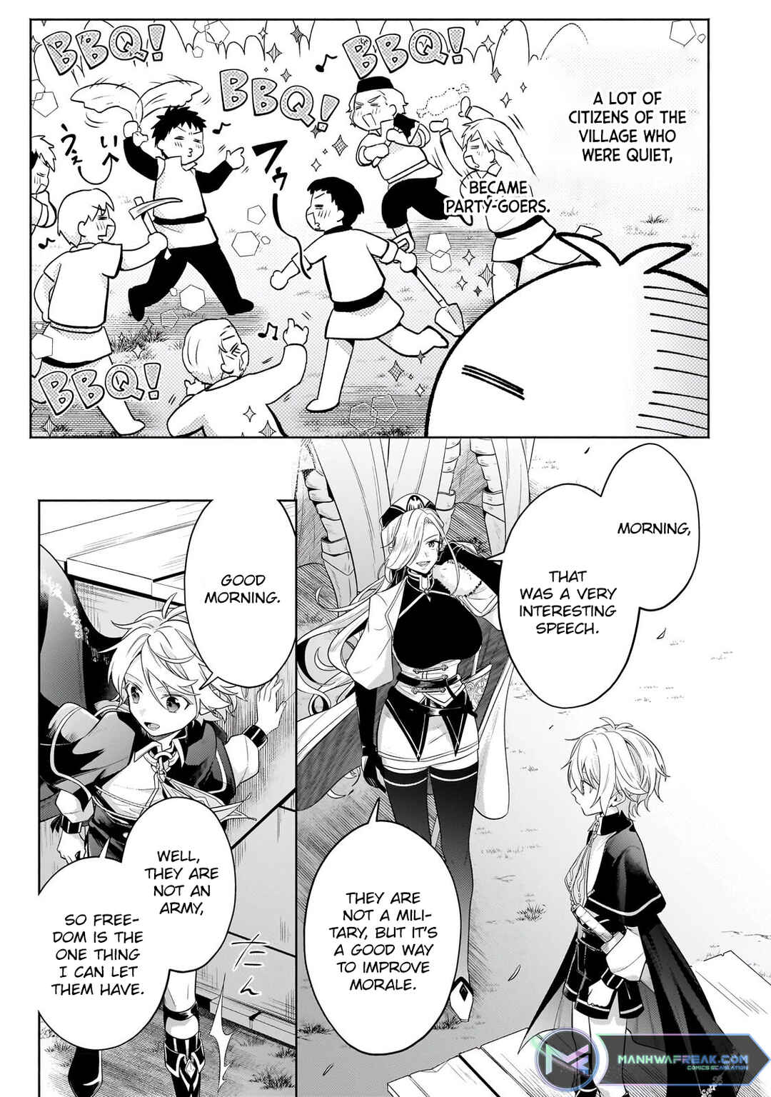 Page 9 Chapter 18.2 Okiraku Ryoushu no Tanoshii Ryouchi Bouei ~Seisan-kei Majutsu de Na mo na Kimura wo Saikyou no Jousai Toshi ni~