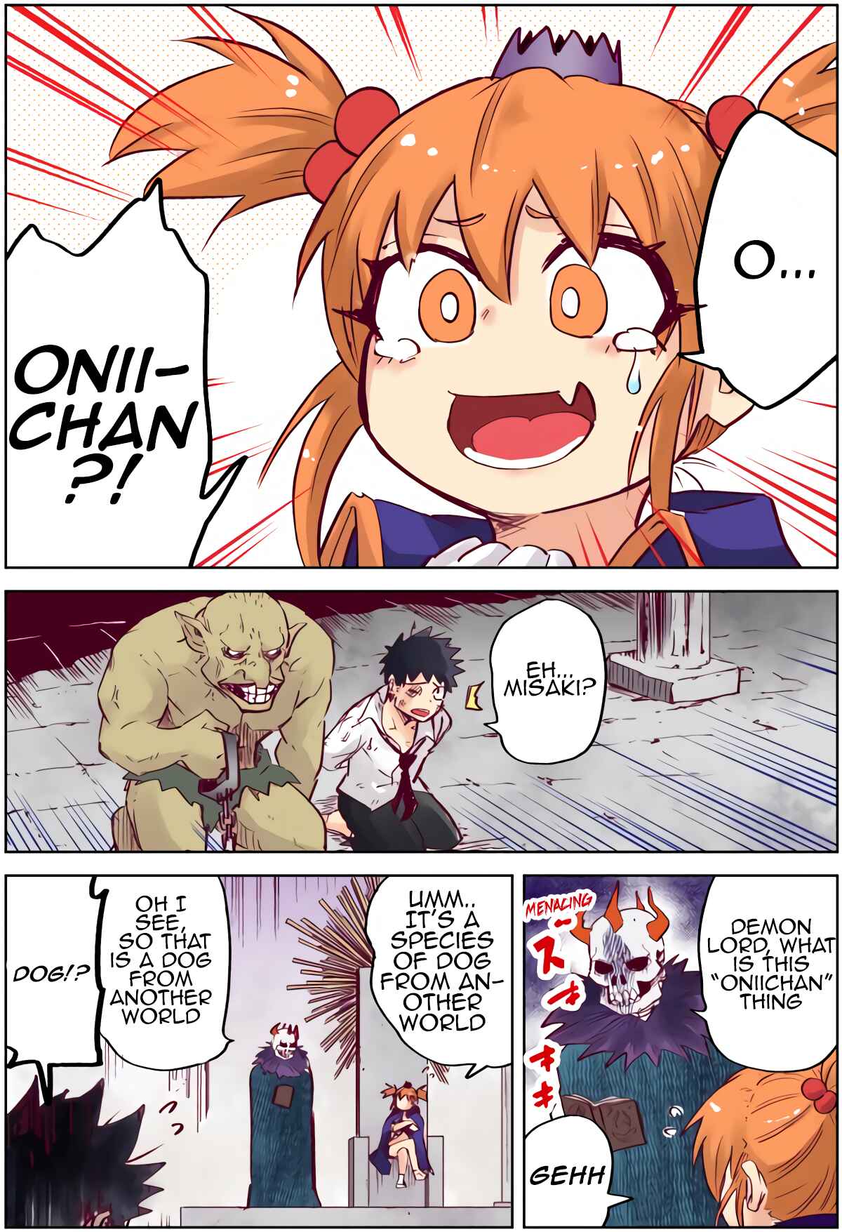 Page 1 Chapter 1 When I Went to Another World, My Little Sister Was Already Reigning as the Demon Lord (Webcomic)