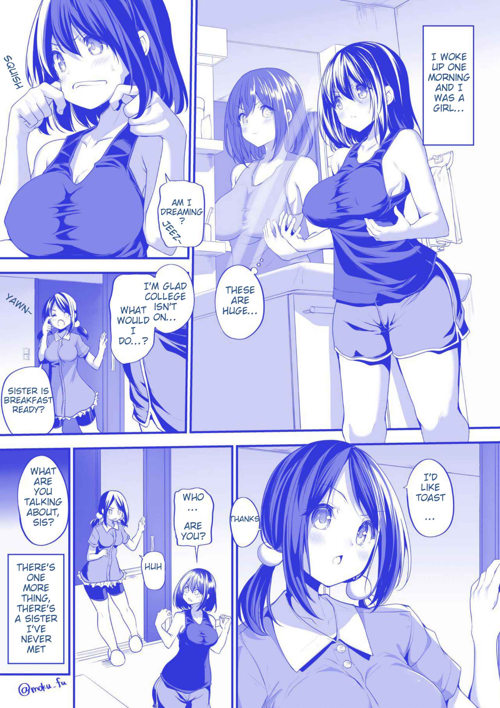 Page 1 Chapter 1 Asa Okitara Onnanoko ni Natteta Manga
