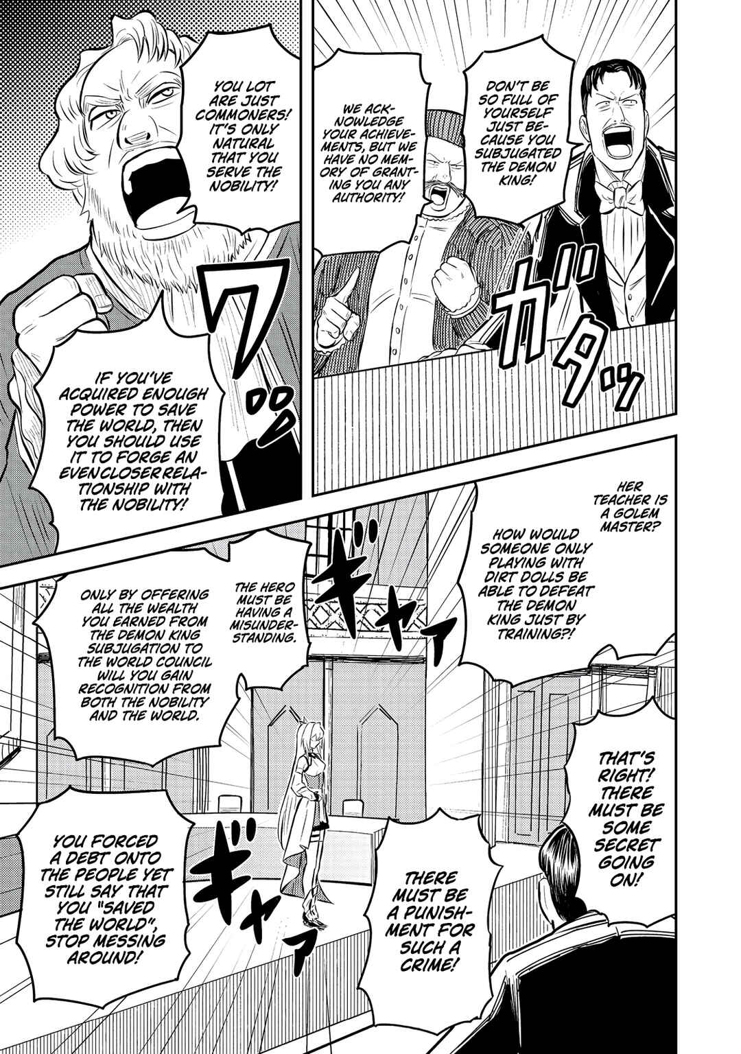 Page 14 Chapter 8 Outo One Ope Golem Master. Masakano Tsuihou!? ~Jiyuu no mi ni Nattanode Deshi no Bijin Yuusha-tachi to Issho ni Saikyou Gouremu Tsukurimasu. Modotte Koi to Iwarete mo Mou Shiran!~