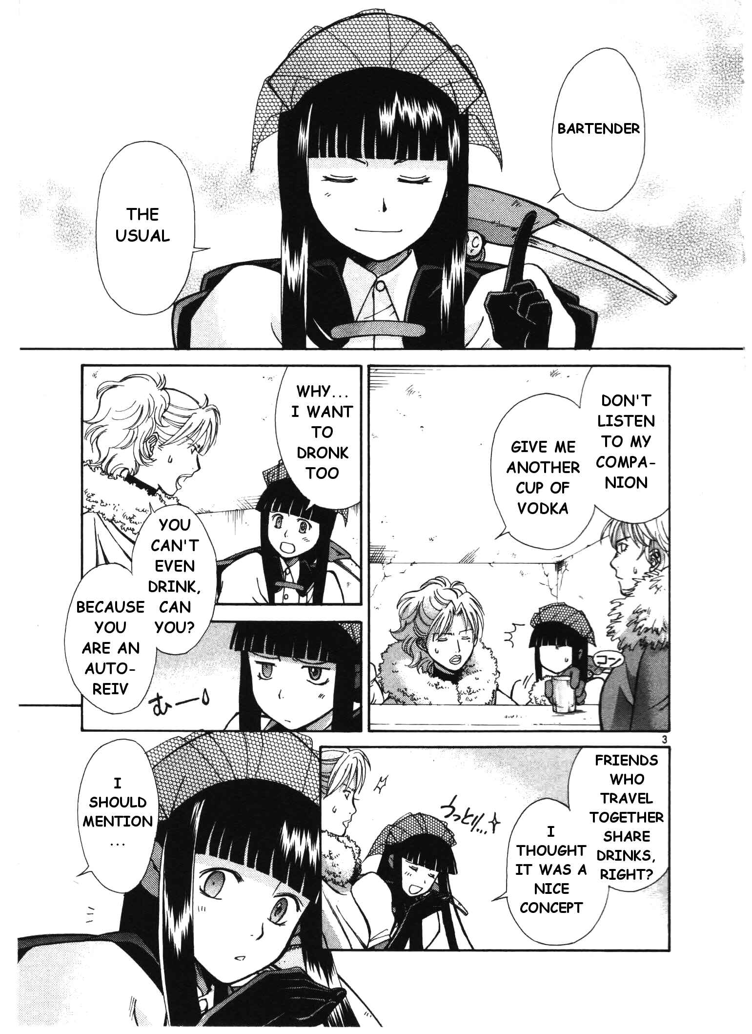 Page 4 Chapter 5 Ergo Proxy - Centzon Hitchers and Undertaker