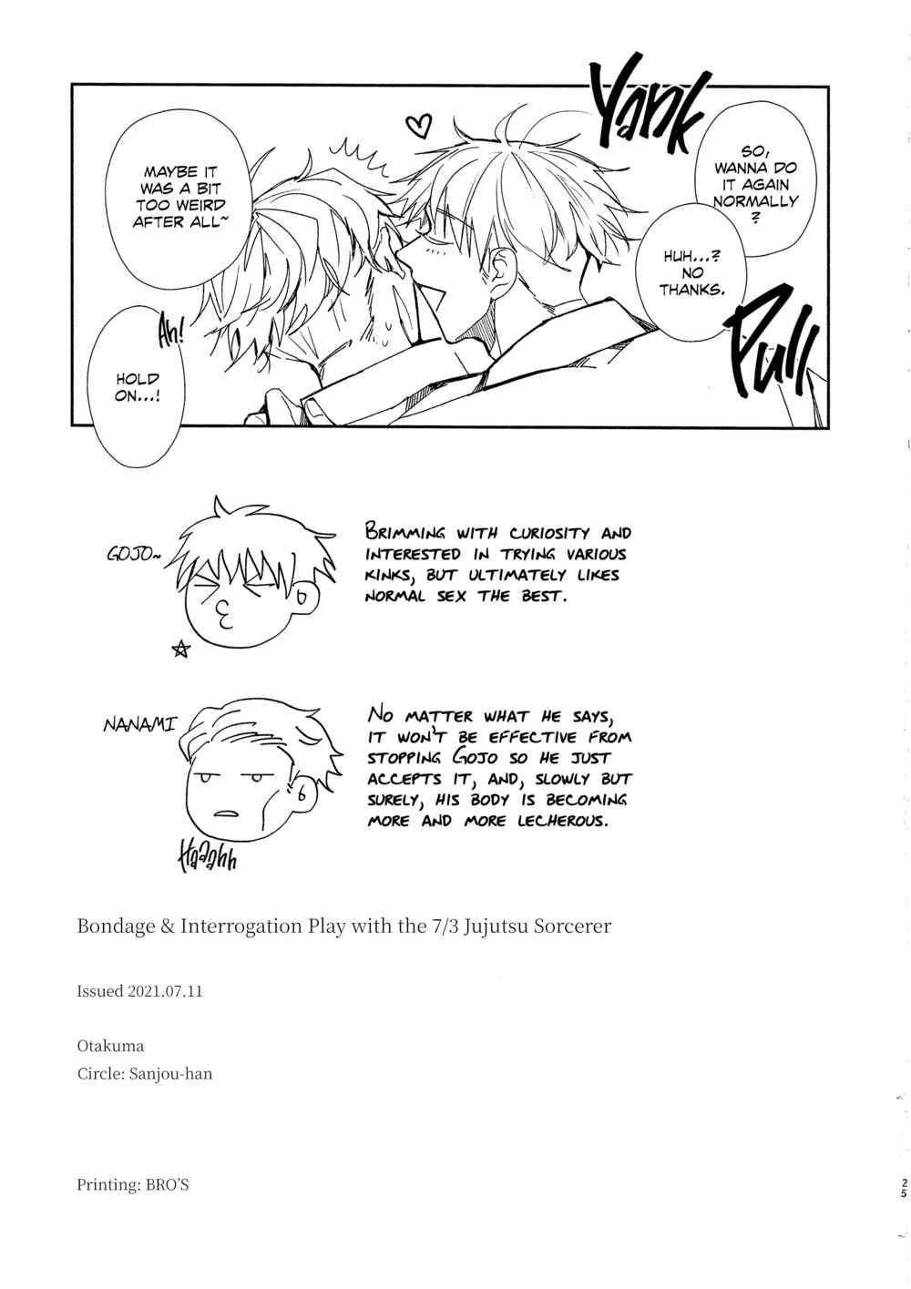 Page 28 Chapter Unknown_2006 Jujutsu Kaisen - Bondage and Interrogation Play with the 7/3 Jujutsu Sorcerer (Doujinshi)