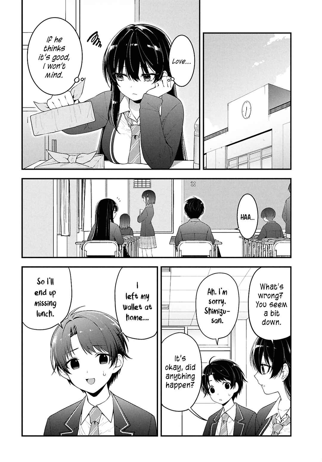 Page 16 Chapter 3 Tonari no Seki no Yankee Shimizu-san ga Kami o Kuroku Sometekita