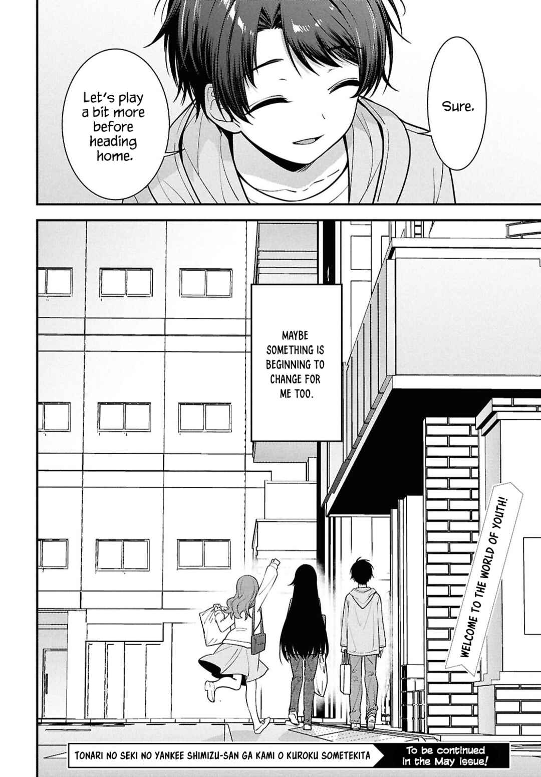 Page 28 Chapter 6 Tonari no Seki no Yankee Shimizu-san ga Kami o Kuroku Sometekita