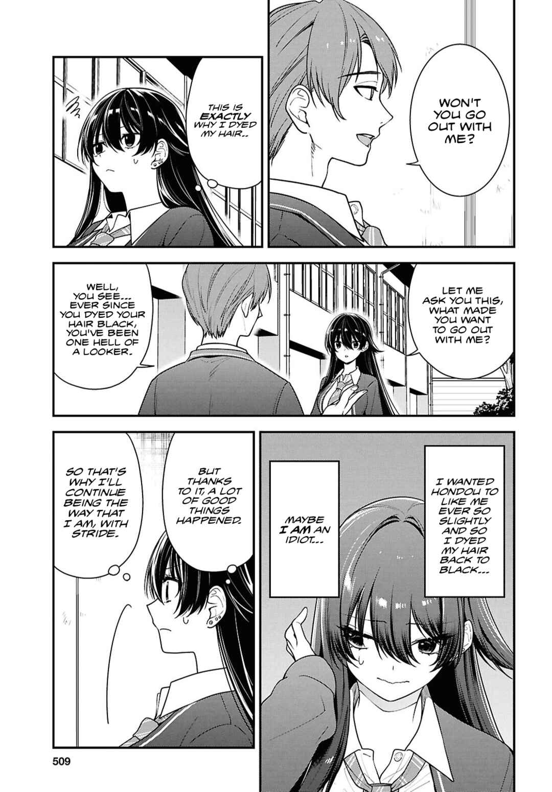 Page 13 Chapter 9 Tonari no Seki no Yankee Shimizu-san ga Kami o Kuroku Sometekita