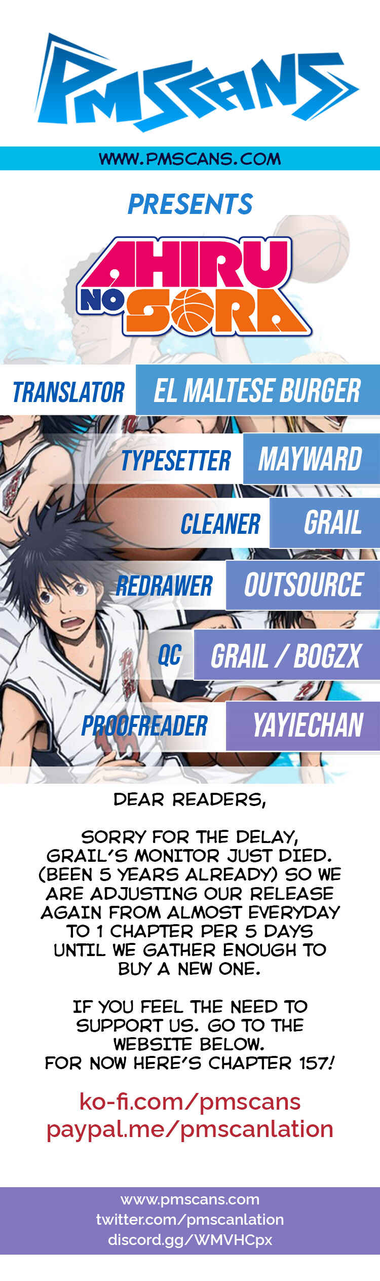 Page 1 Chapter 157 Ahiru no Sora