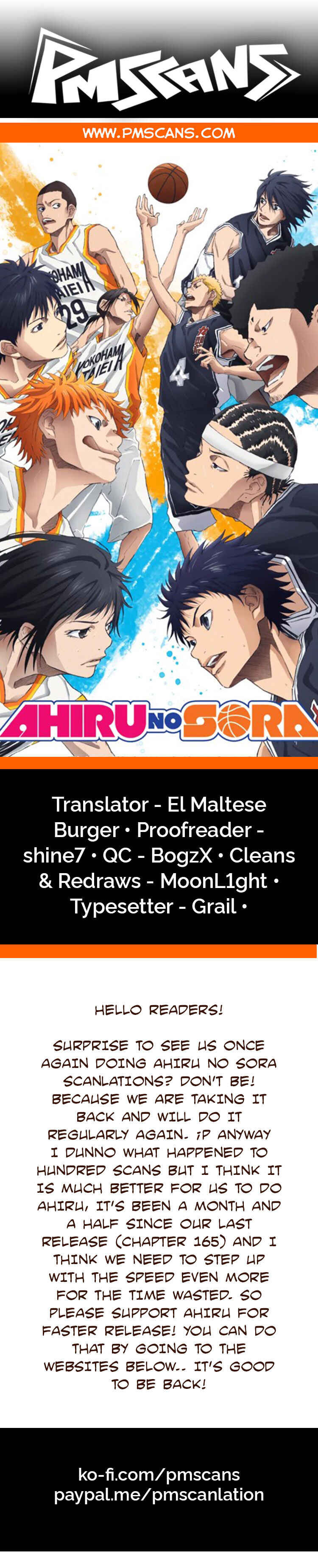 Page 1 Chapter 168 Ahiru no Sora