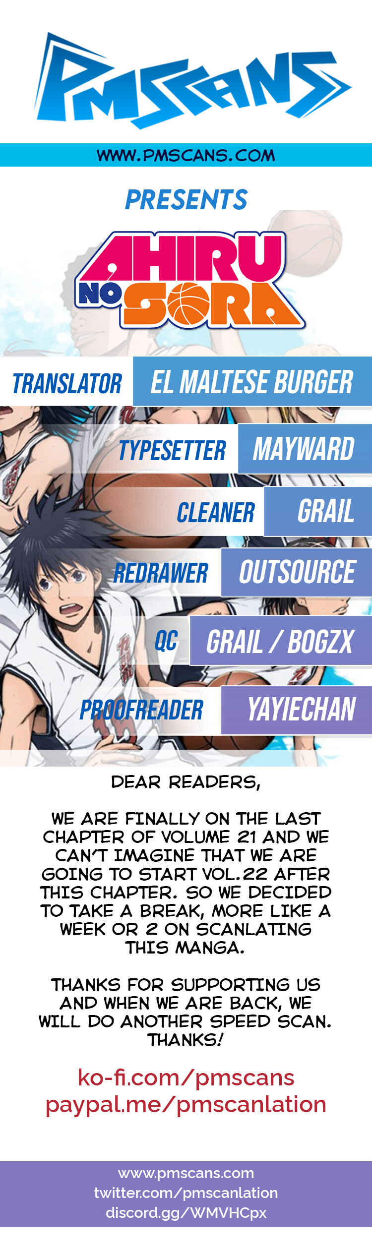 Page 1 Chapter 158.1 Ahiru no Sora