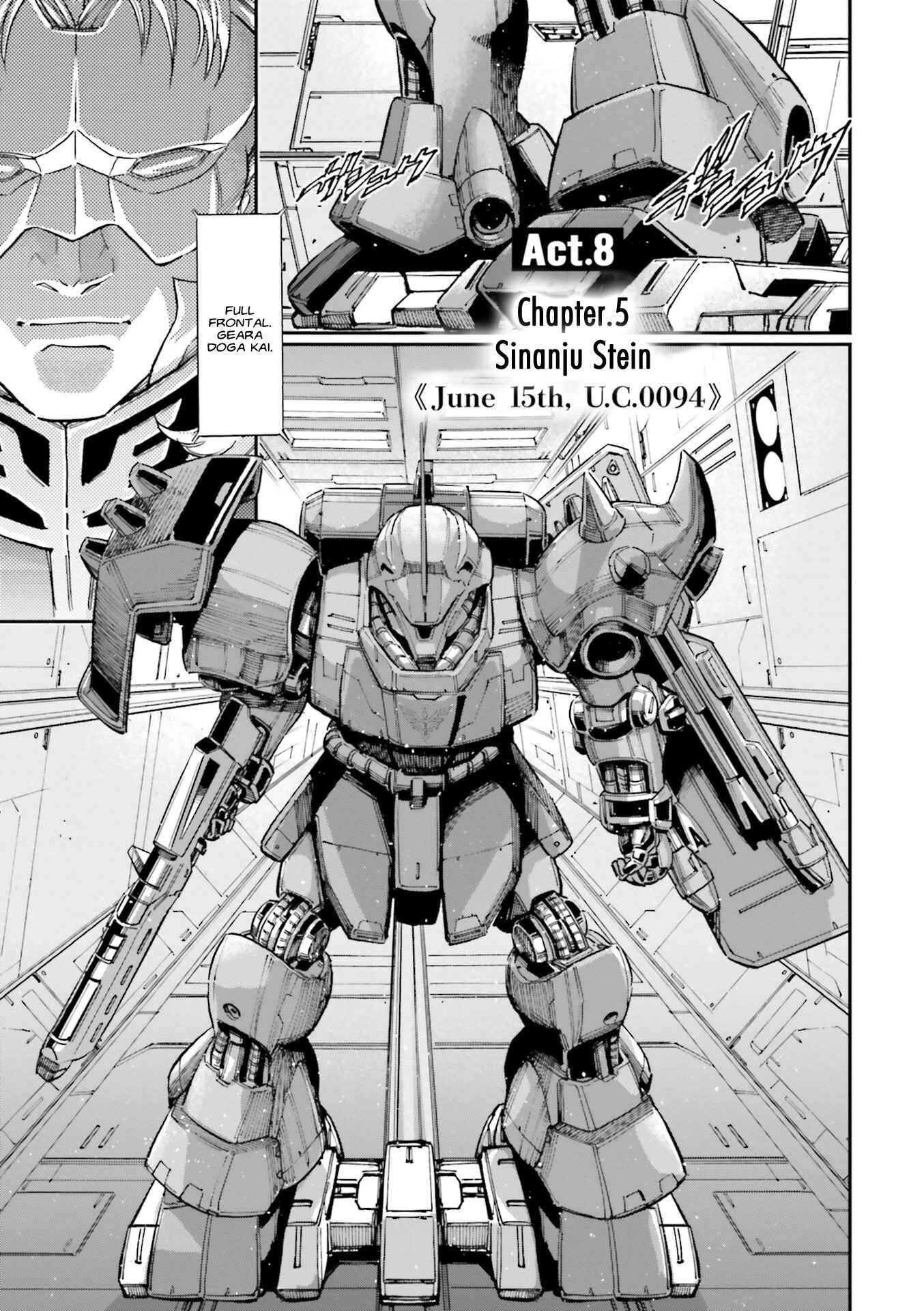 Page 1 Chapter 8 Mobile Suit Gundam UC (Unicorn) - Bande Dessinée: Episode 0