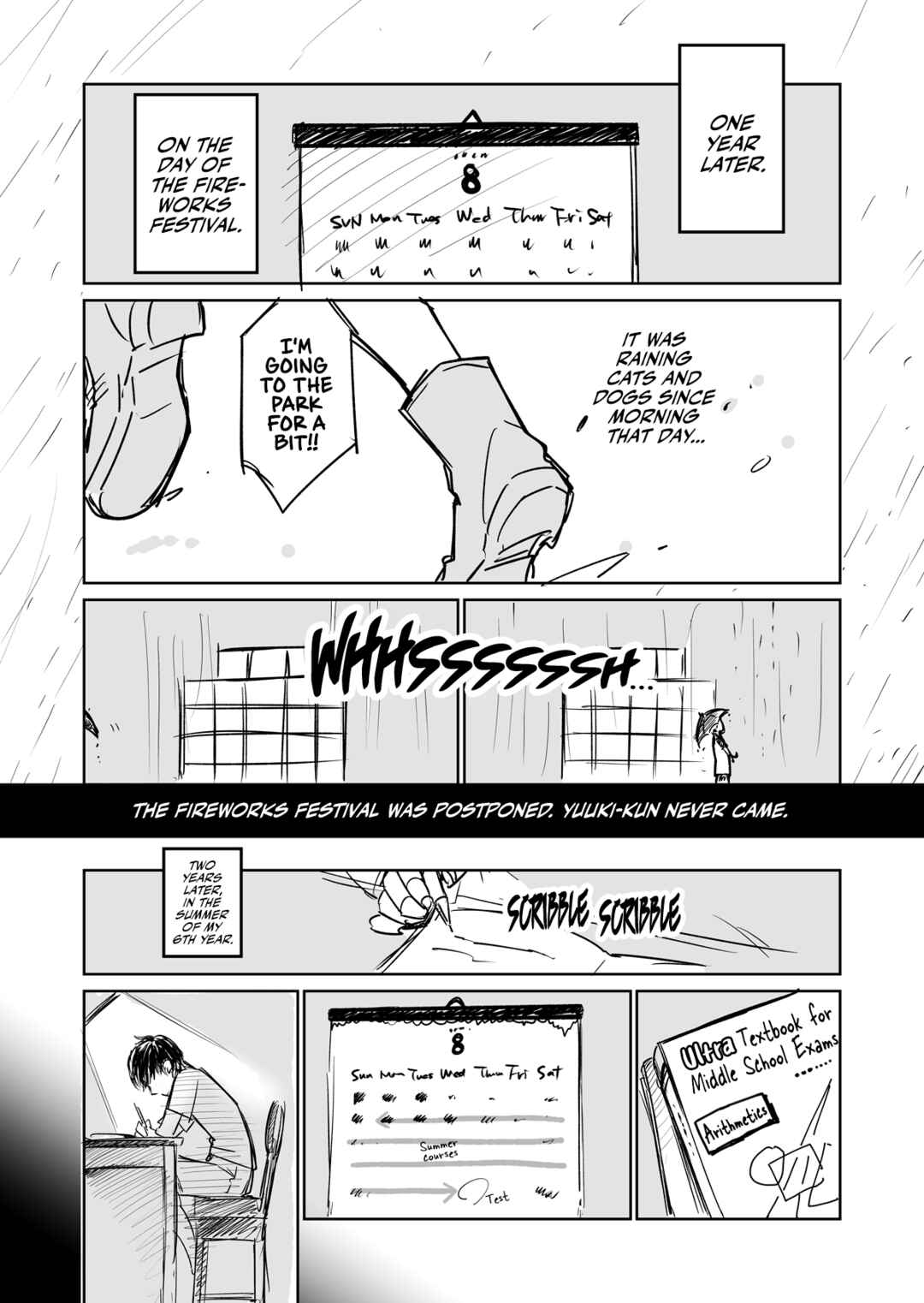 Page 4 Chapter 1 On the Day of the Fireworks, on Top of a Jungle Gym