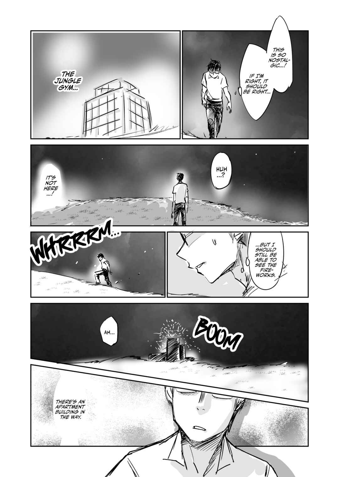 Page 6 Chapter 1 On the Day of the Fireworks, on Top of a Jungle Gym