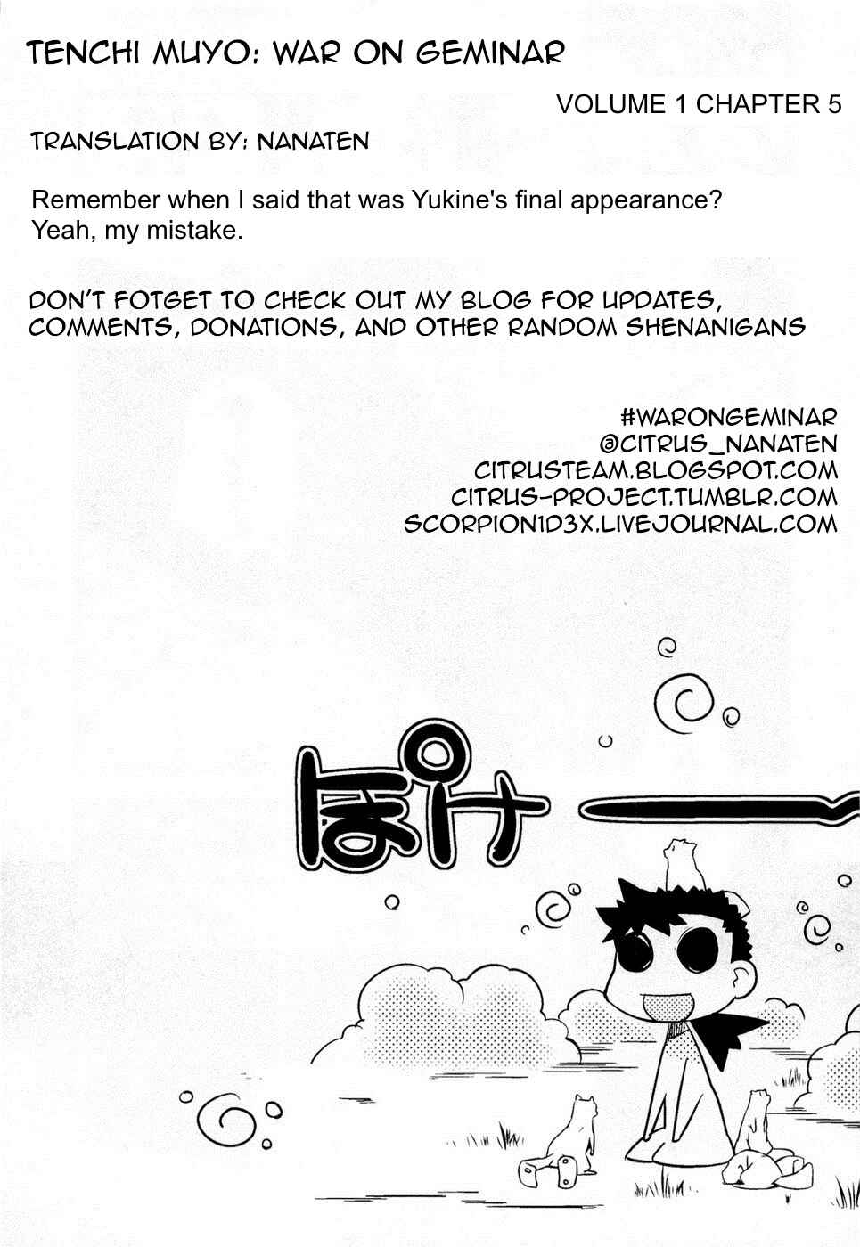 Page 1 Chapter 5 Tenchi Muyo! War on Geminar