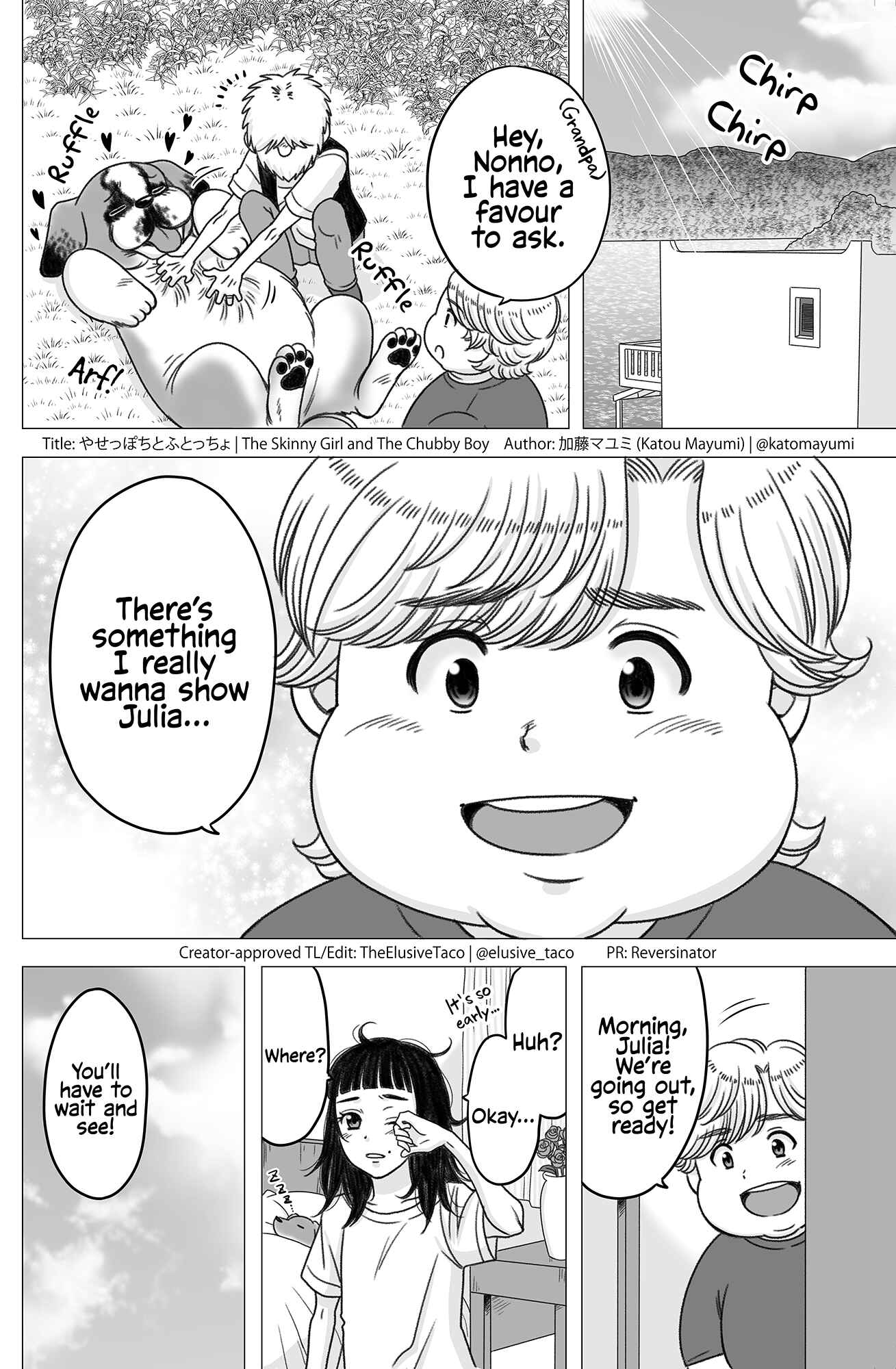 Page 1 Chapter 19 Yaseppochi to Futoccyo (Pre-Serialization)