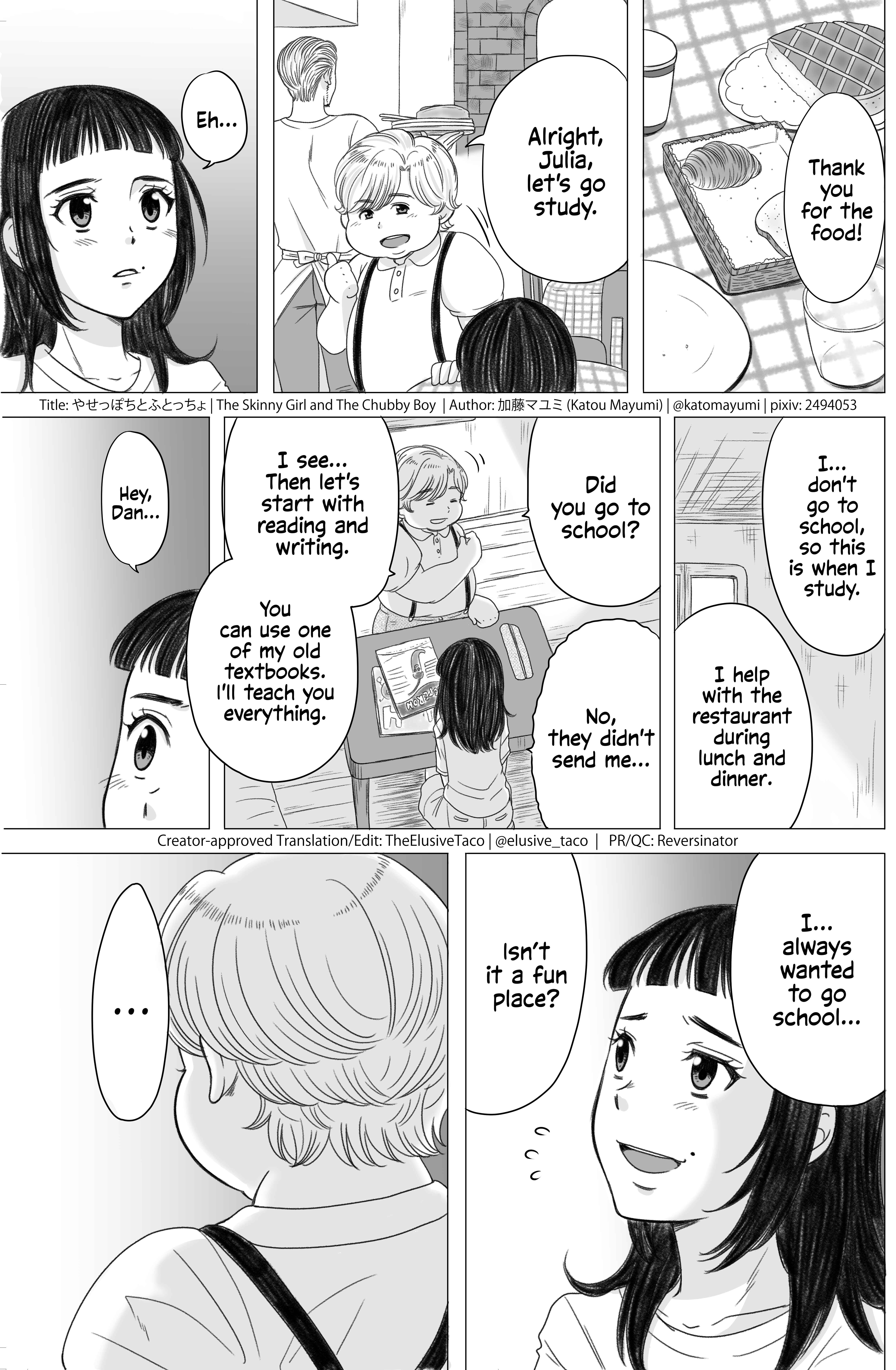 Page 1 Chapter 8 Yaseppochi to Futoccyo (Pre-Serialization)