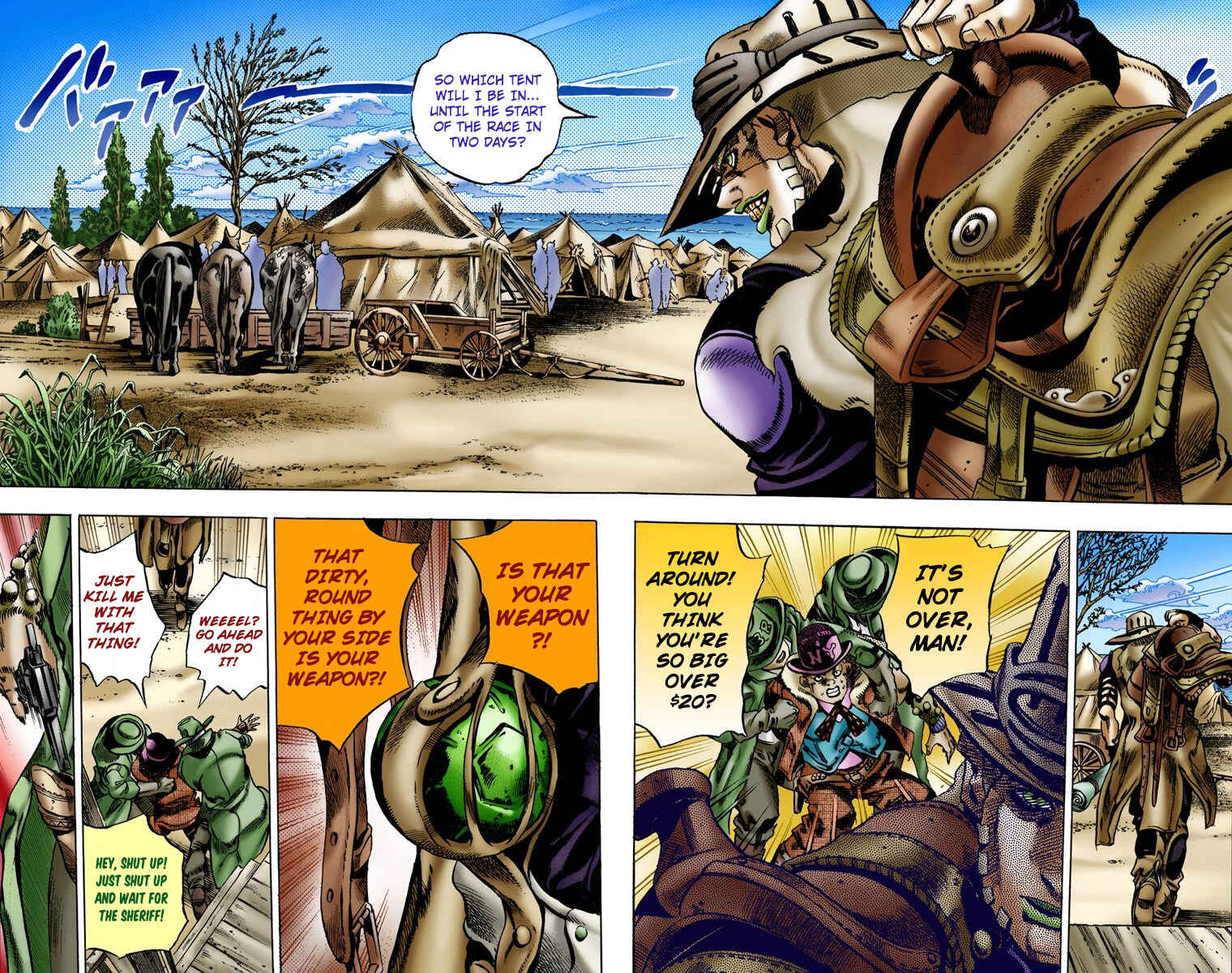 Page 12 Chapter 2 JoJos Bizarre Adventure, Part 7: Steel Ball Run (Official Colored)