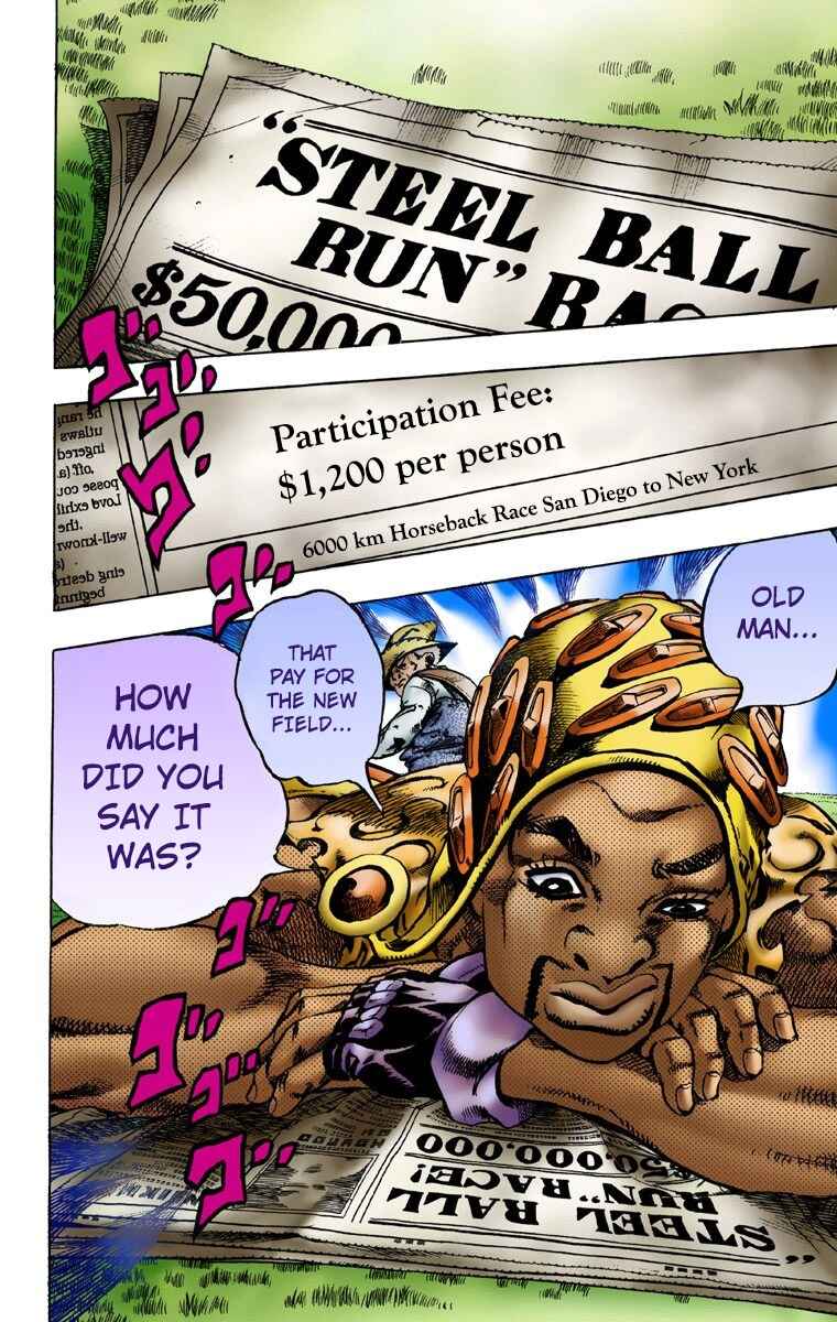 Page 8 Chapter 2 JoJos Bizarre Adventure, Part 7: Steel Ball Run (Official Colored)