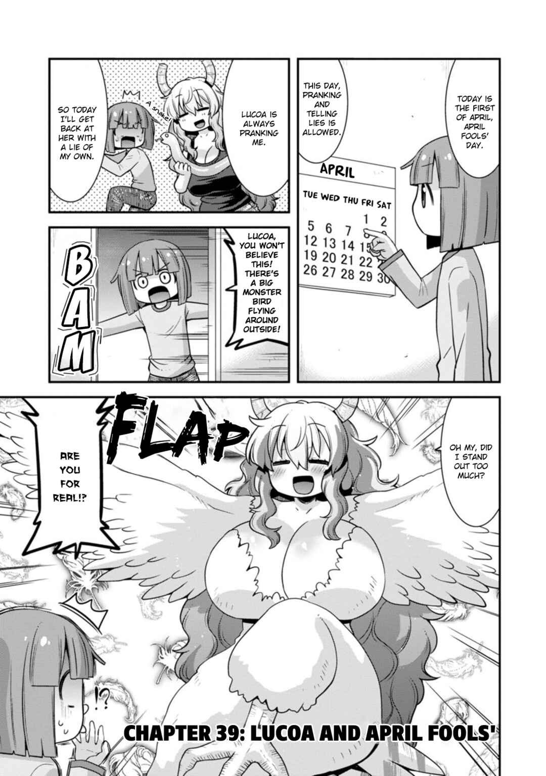 Page 1 Chapter 39 Kobayashi-san Chi no Maid Dragon: Lucoa wa Boku no ×× Desu