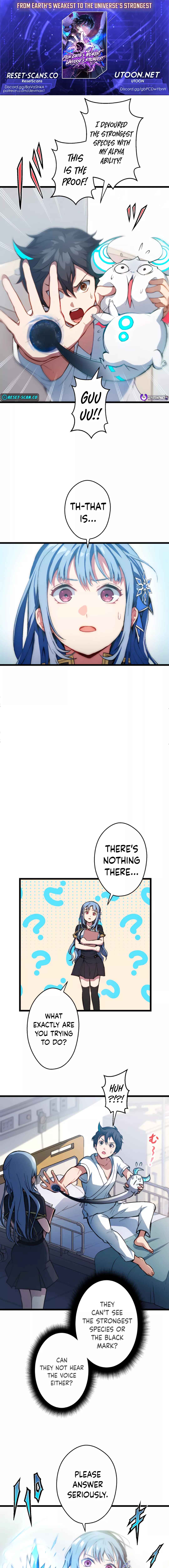 Page 1 Chapter 4 Chouten Hoshokusha ~Chikyuu Saijaku no Ore ga Uchuu Saikyou~
