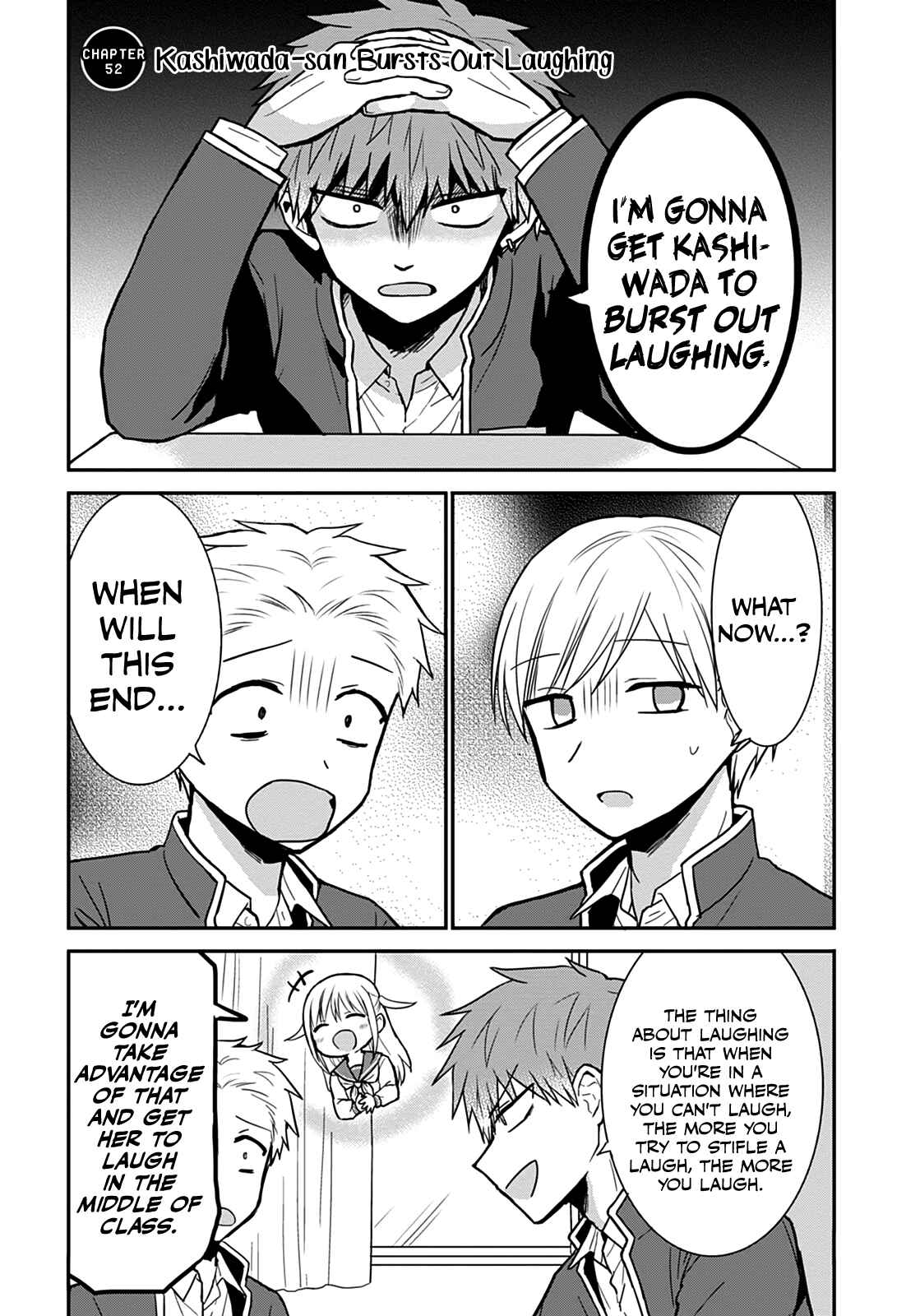 Page 1 Chapter 52 Kao ni Denai Kashiwada-san to Kao ni Deru Oota-kun