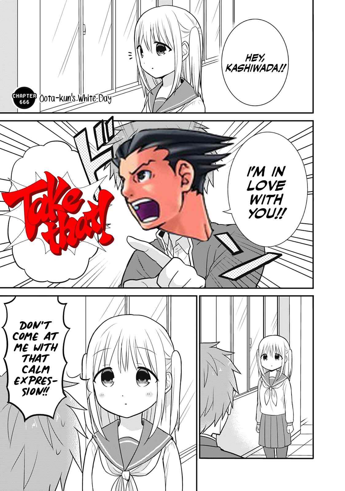 Page 12 Chapter 21 Kao ni Denai Kashiwada-san to Kao ni Deru Oota-kun