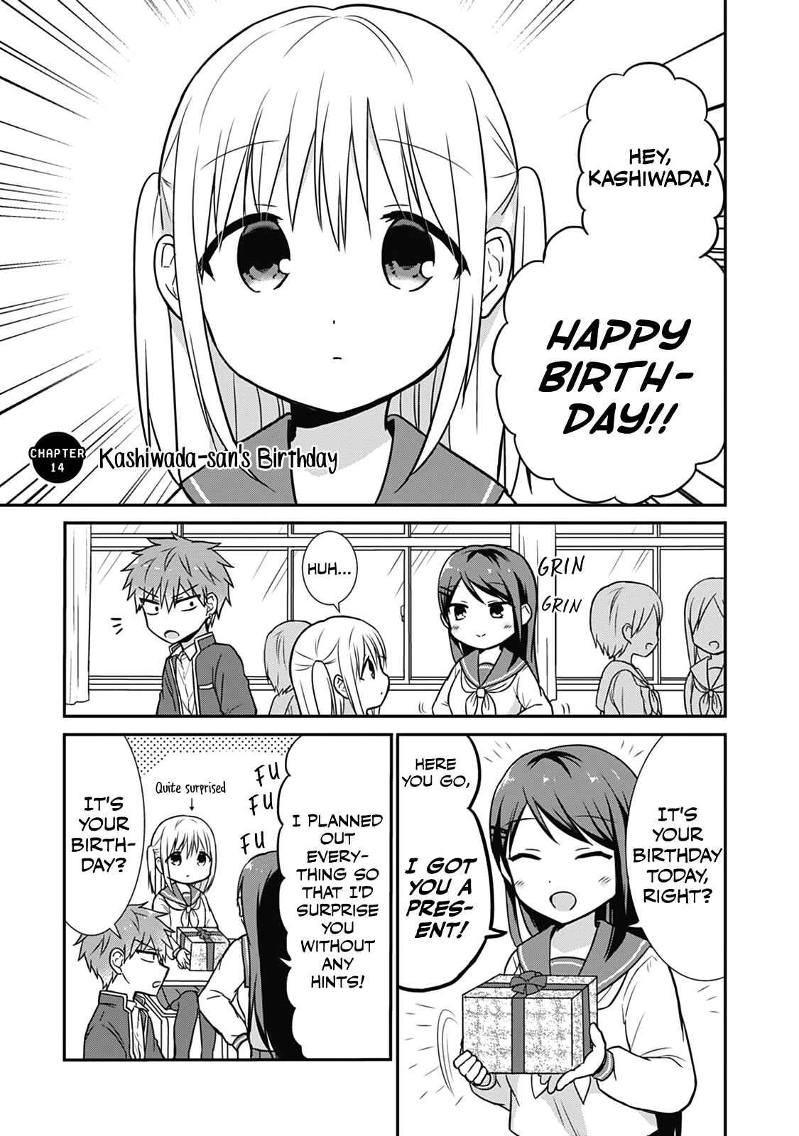 Page 4 Chapter 14 Kao ni Denai Kashiwada-san to Kao ni Deru Oota-kun