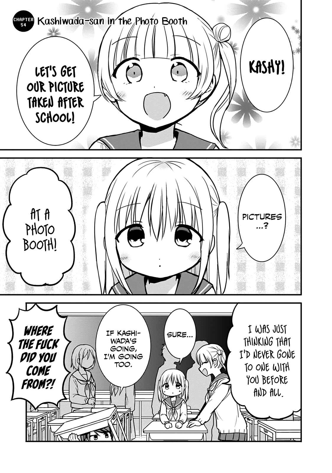 Page 1 Chapter 54 Kao ni Denai Kashiwada-san to Kao ni Deru Oota-kun