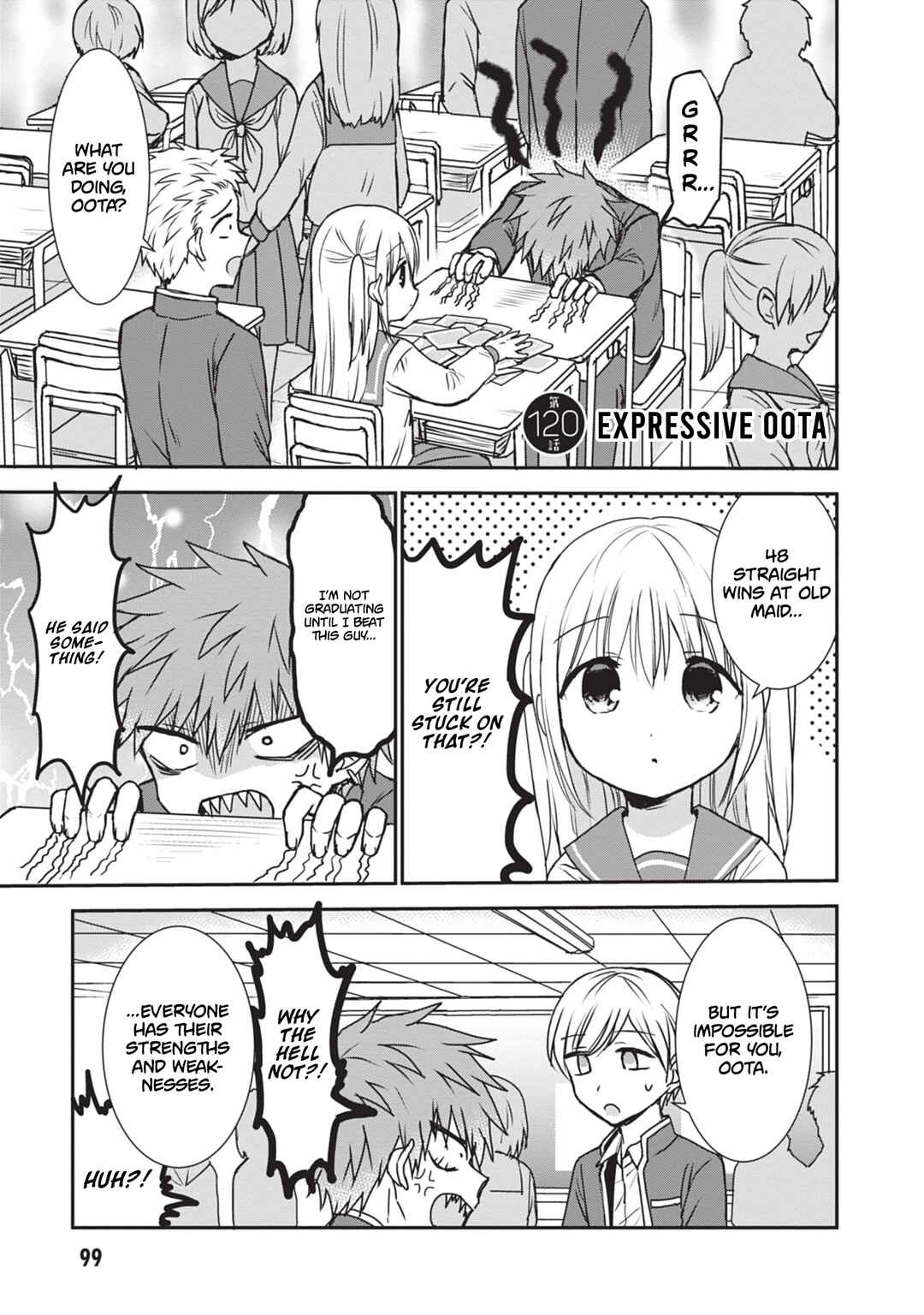 Page 2 Chapter 120 Kao ni Denai Kashiwada-san to Kao ni Deru Oota-kun