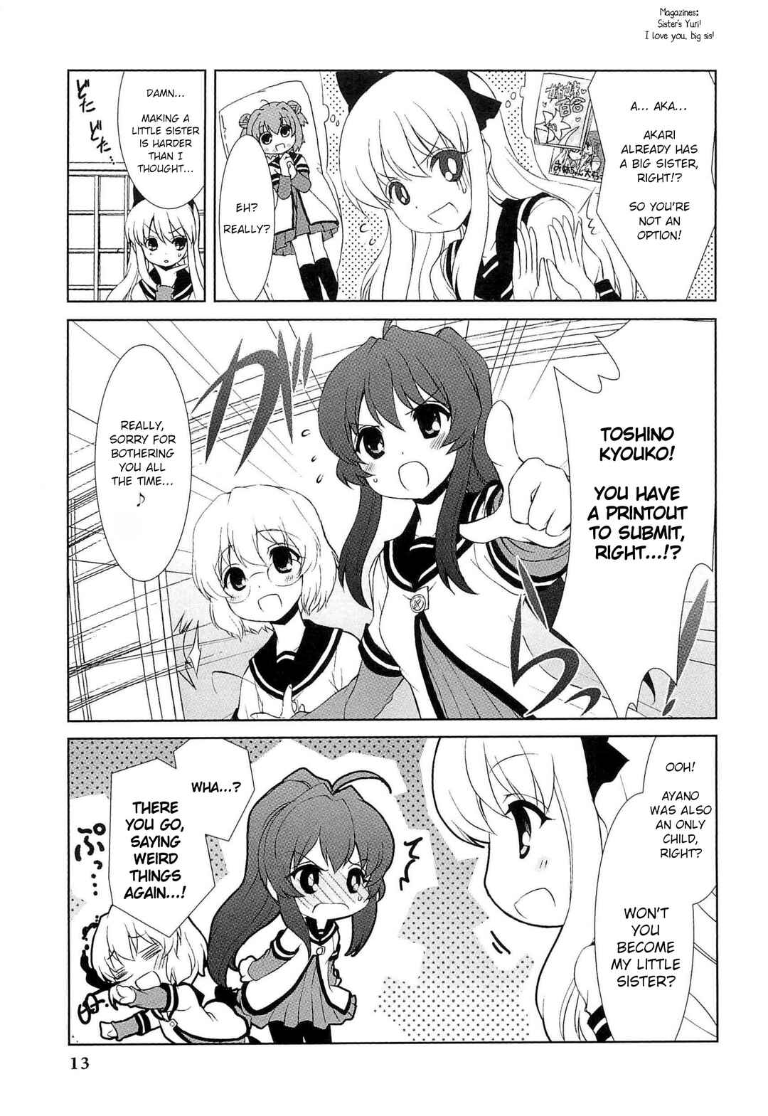 Page 13 Chapter 1 Yuru Yuri Comic Anthology
