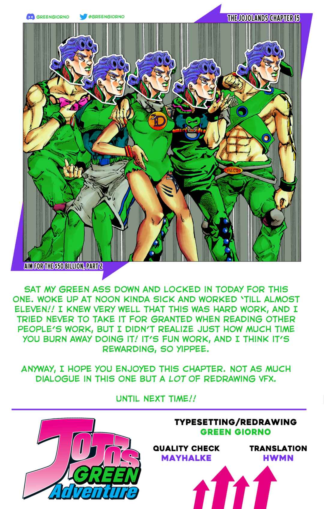Page 36 Chapter 15 JoJos Bizarre Adventure, Part 9: The JOJOLands (Official Colored)