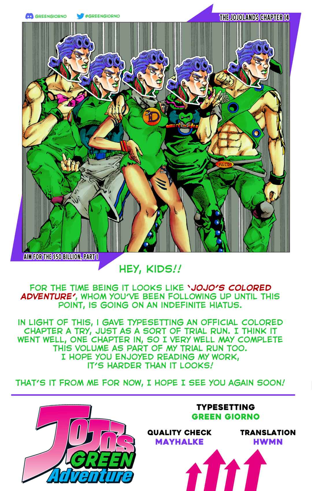 Page 36 Chapter 14 JoJos Bizarre Adventure, Part 9: The JOJOLands (Official Colored)