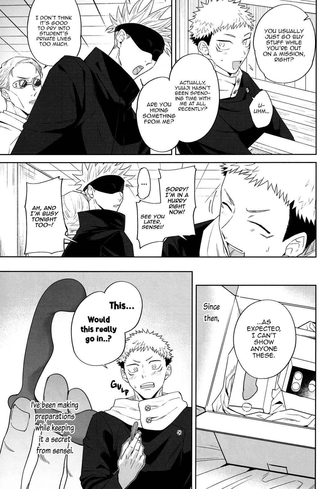 Page 34 Chapter Unknown_77fe Jujutsu Kaisen - Kimi no Tokubetsu ni Naritai (Doujinshi)