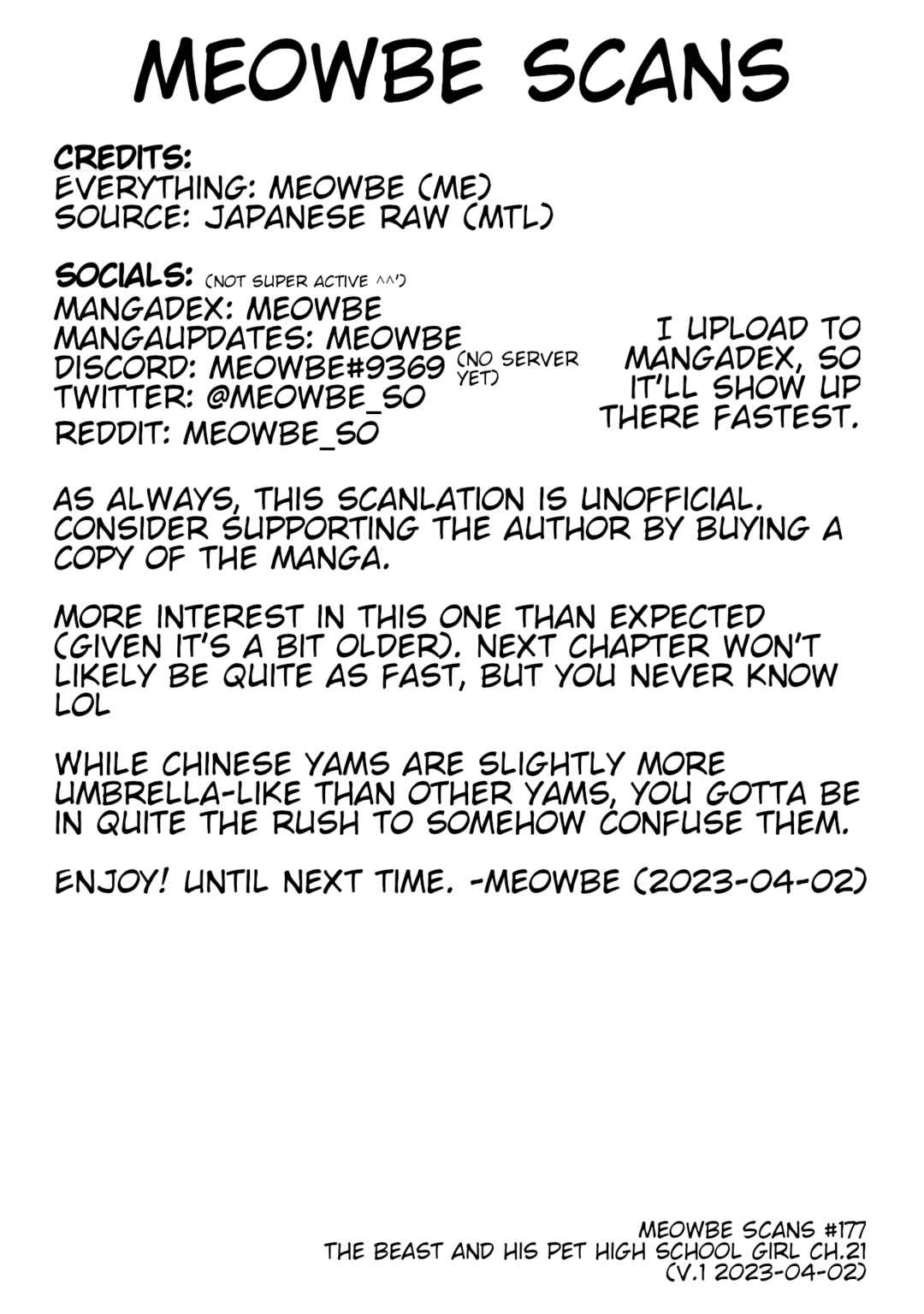 Page 23 Chapter 21 Kainushi Juujin to Petto Joshikousei