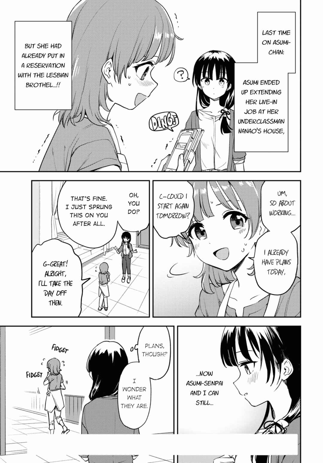 Page 1 Chapter 12 Asumi-chan is Interested in Lesbian Brothels!