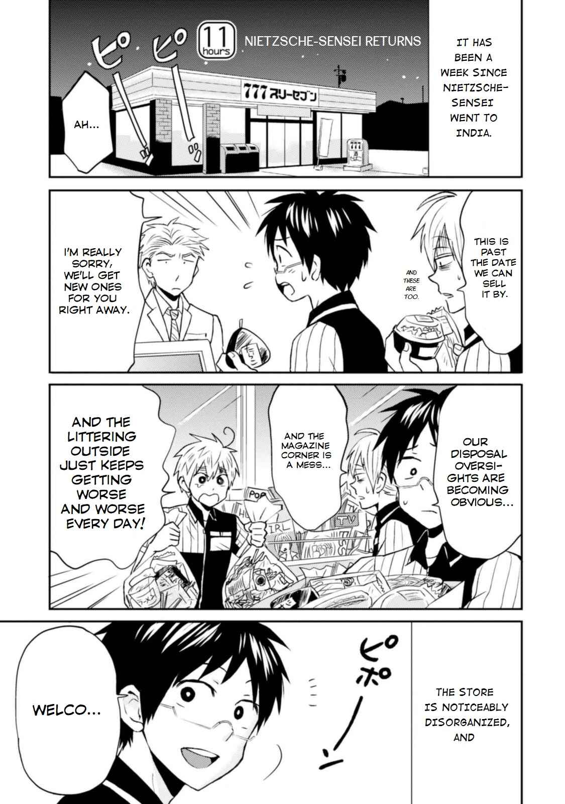 Page 1 Chapter 11 Nietzsche-sensei - Konbini ni, Satori Sedai no Shinjin ga Maiorita