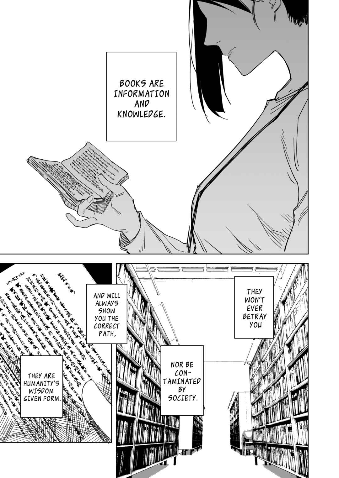 Page 1 Chapter 1 Ningen no 99% wa Hon de Dekite Iru