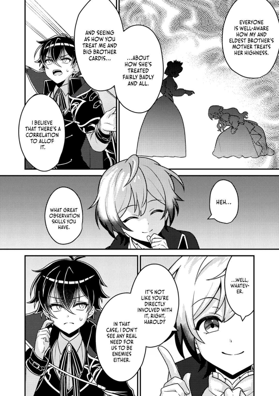Page 7 Chapter 10 Munou no Akudou Ouji wa Ikinokoritai ~Renai RPG no Akuyaku Mob ni Tensei Shita kedo, Gensaku Mushi shite Saikyou wo Mezasu~
