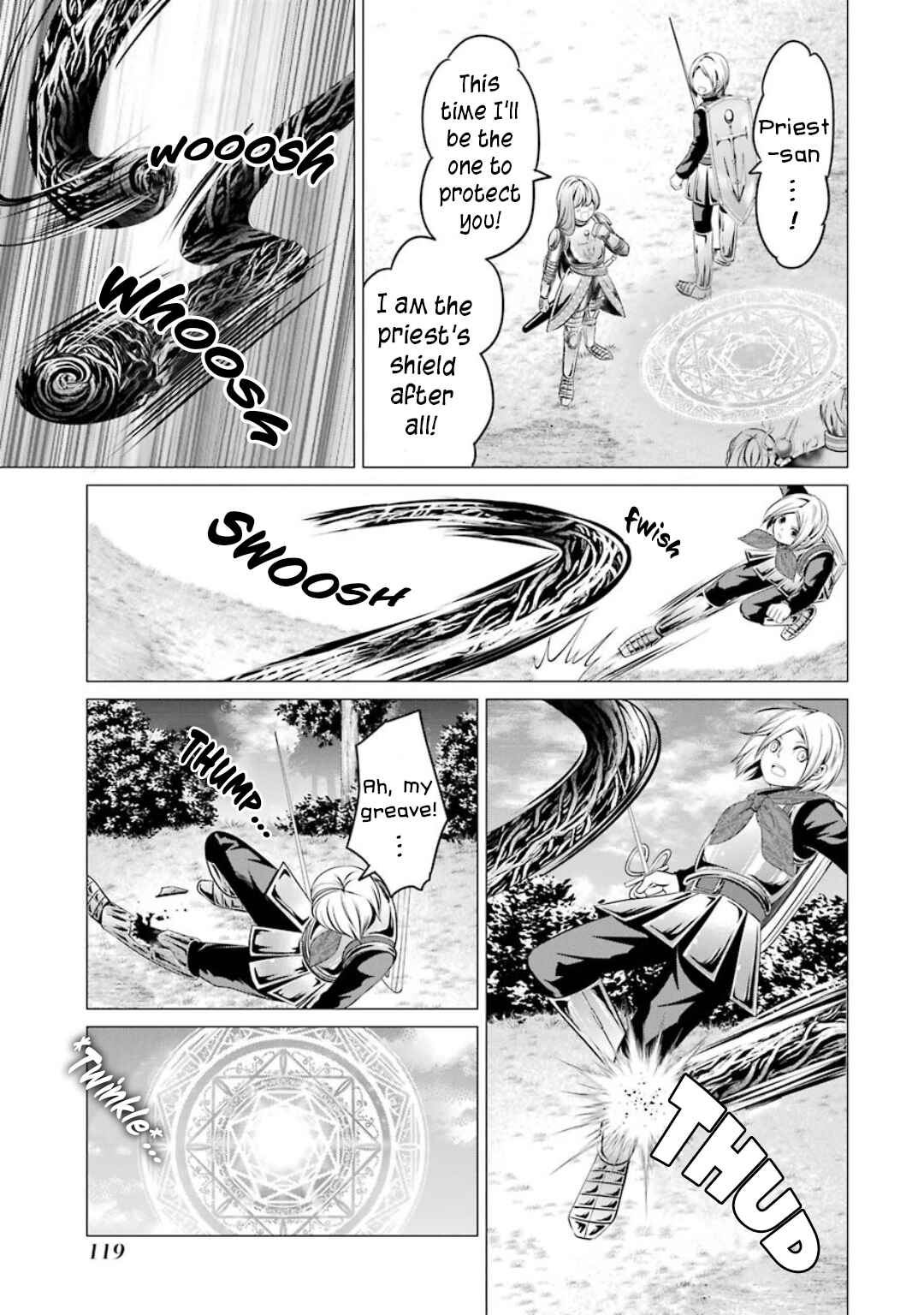 Page 25 Chapter 6 Im Working at the Church as a Priest, but I Want to Be Cut Some Slack from the Mutilated Bodies of the Heroes that Keep Getting Sent to Me