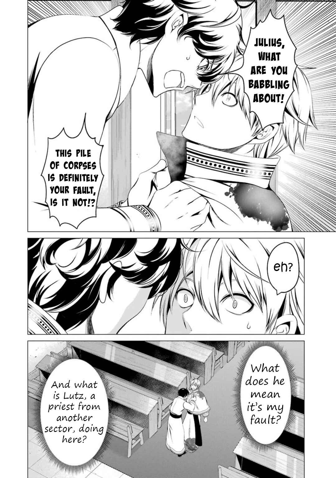 Page 42 Chapter 6 Im Working at the Church as a Priest, but I Want to Be Cut Some Slack from the Mutilated Bodies of the Heroes that Keep Getting Sent to Me