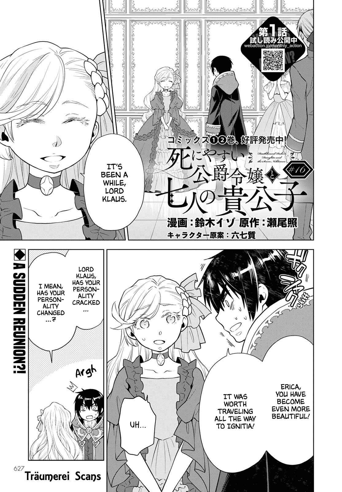 Page 1 Chapter 16 Shini Yasui Koushaku Reijou to Shichi-nin no Kikoushi