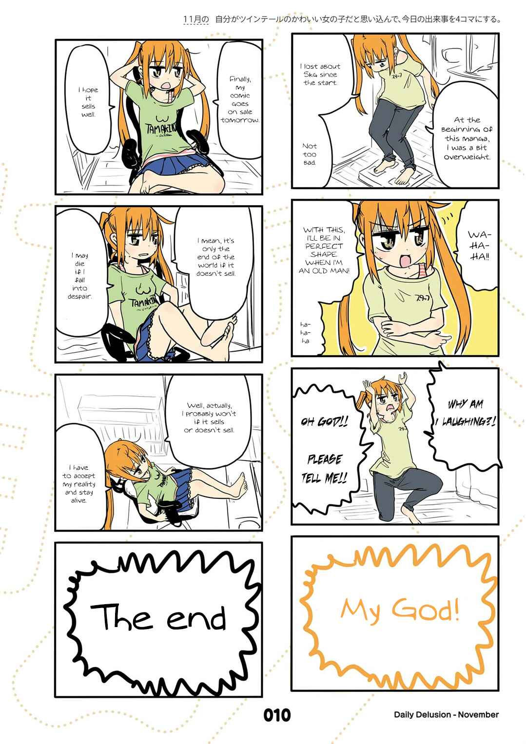 Page 12 Chapter 11 Jibun ga Twintail no Kawaii Onnanoko da to Omoikonde, Kyou no Dekigoto wo 4koma ni Suru