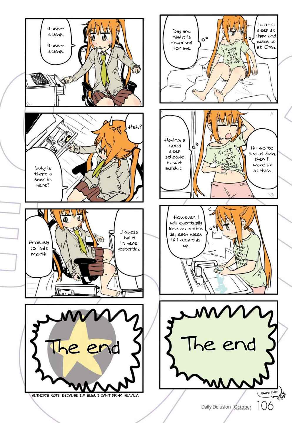 Page 14 Chapter 9 Jibun ga Twintail no Kawaii Onnanoko da to Omoikonde, Kyou no Dekigoto wo 4koma ni Suru