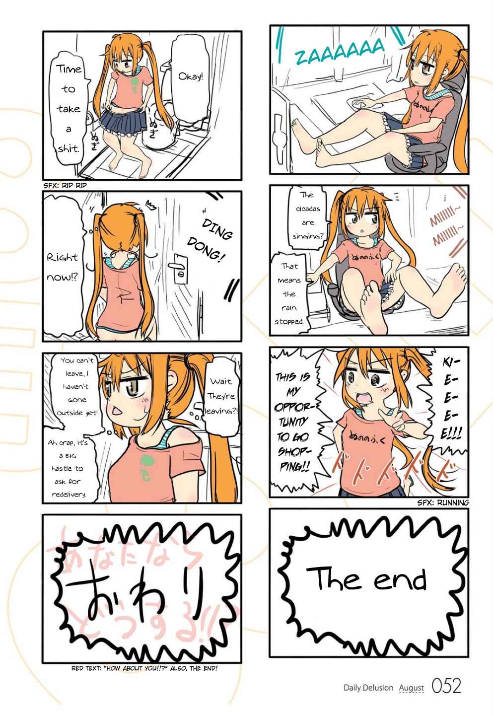 Page 8 Chapter 5 Jibun ga Twintail no Kawaii Onnanoko da to Omoikonde, Kyou no Dekigoto wo 4koma ni Suru