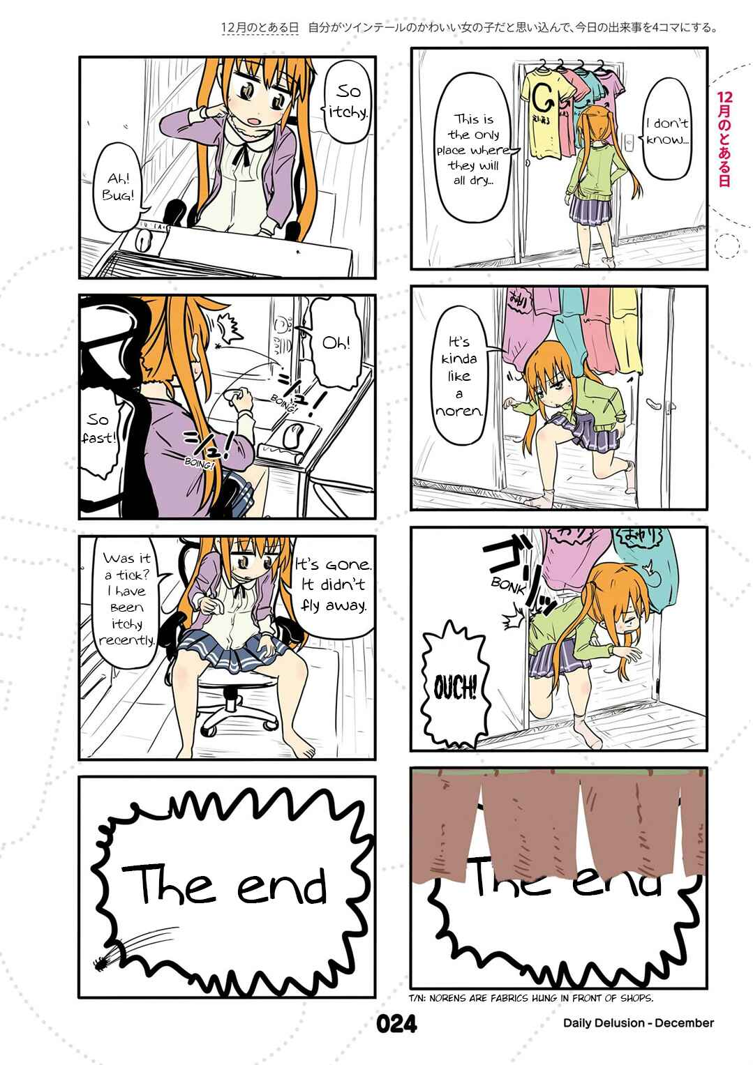 Page 2 Chapter 12.5 Jibun ga Twintail no Kawaii Onnanoko da to Omoikonde, Kyou no Dekigoto wo 4koma ni Suru