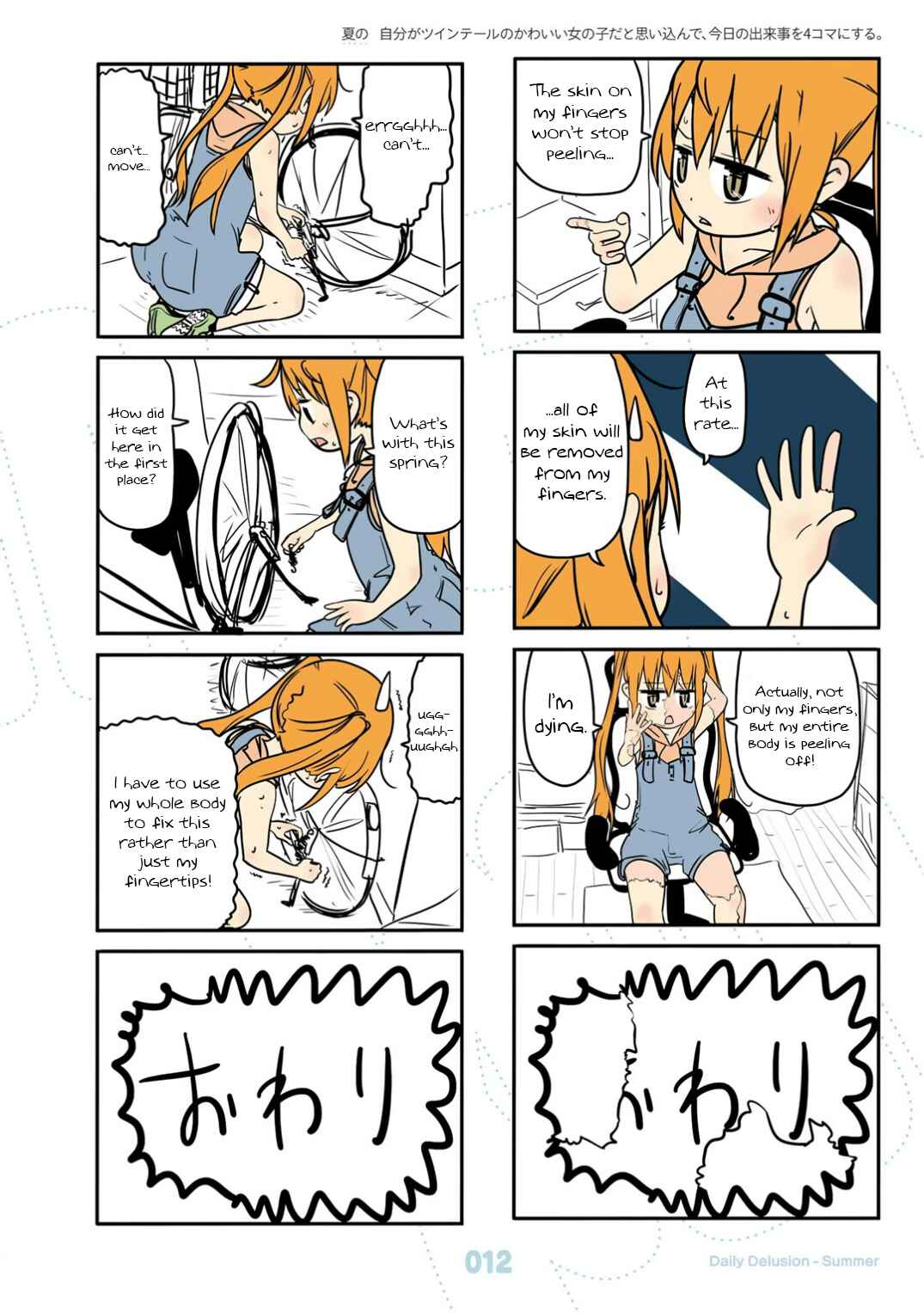 Page 14 Chapter 19 Jibun ga Twintail no Kawaii Onnanoko da to Omoikonde, Kyou no Dekigoto wo 4koma ni Suru